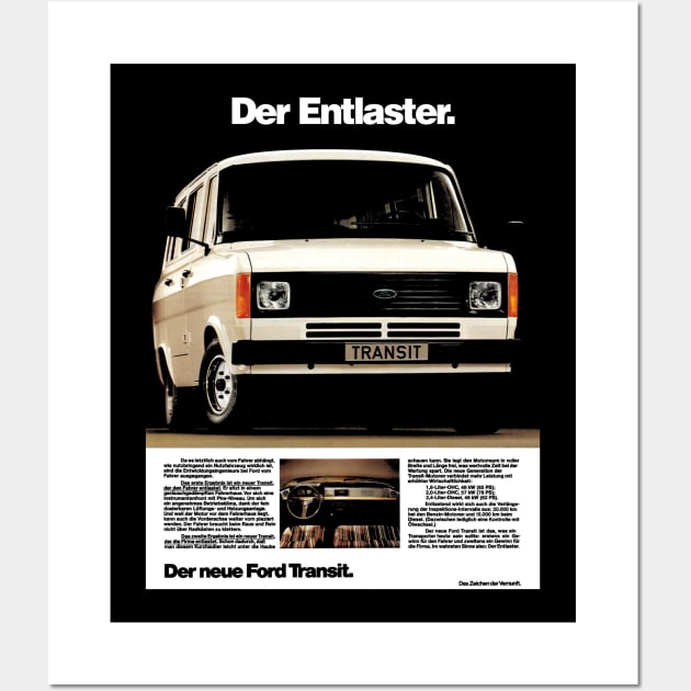 FORD TRANSIT - German advert Wall Art by Throwback Motors